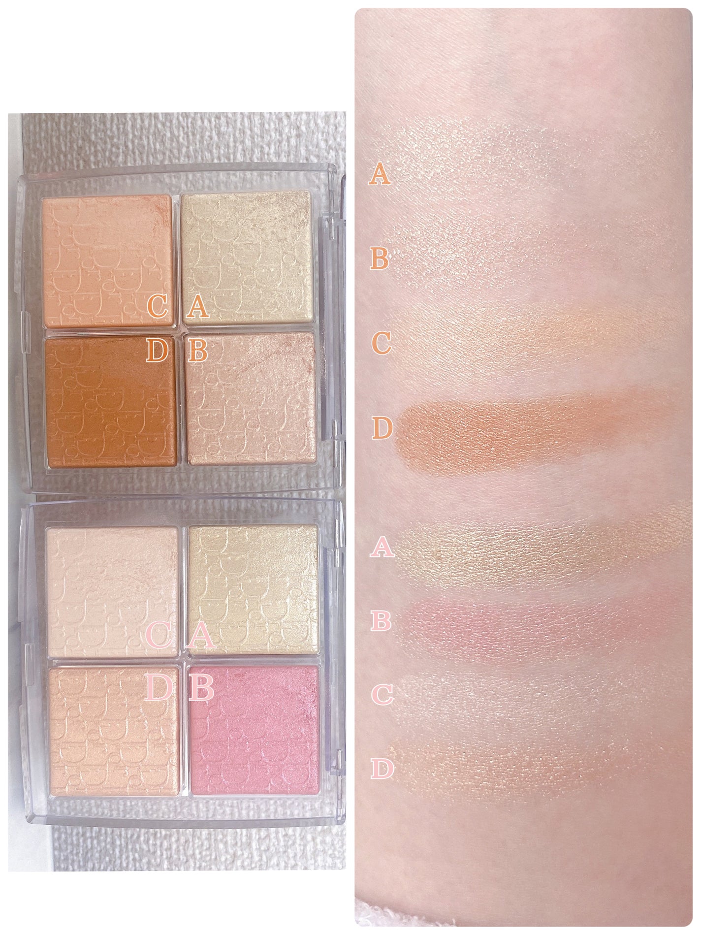 ディオール バックステージ フェイス グロウ パレット/Dior/ハイライトを使ったクチコミ(4枚目)