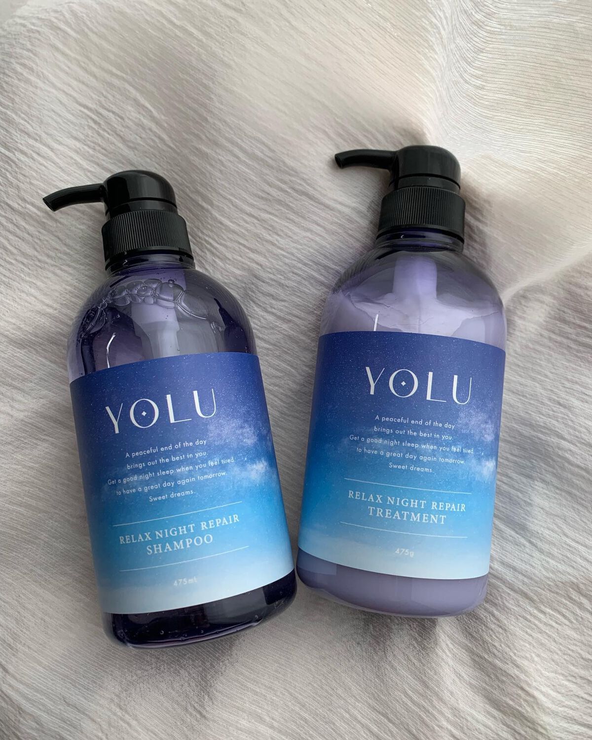 リラックスナイトリペア シャンプー／トリートメント/YOLU/市販シャンプーを使ったクチコミ（1枚目）