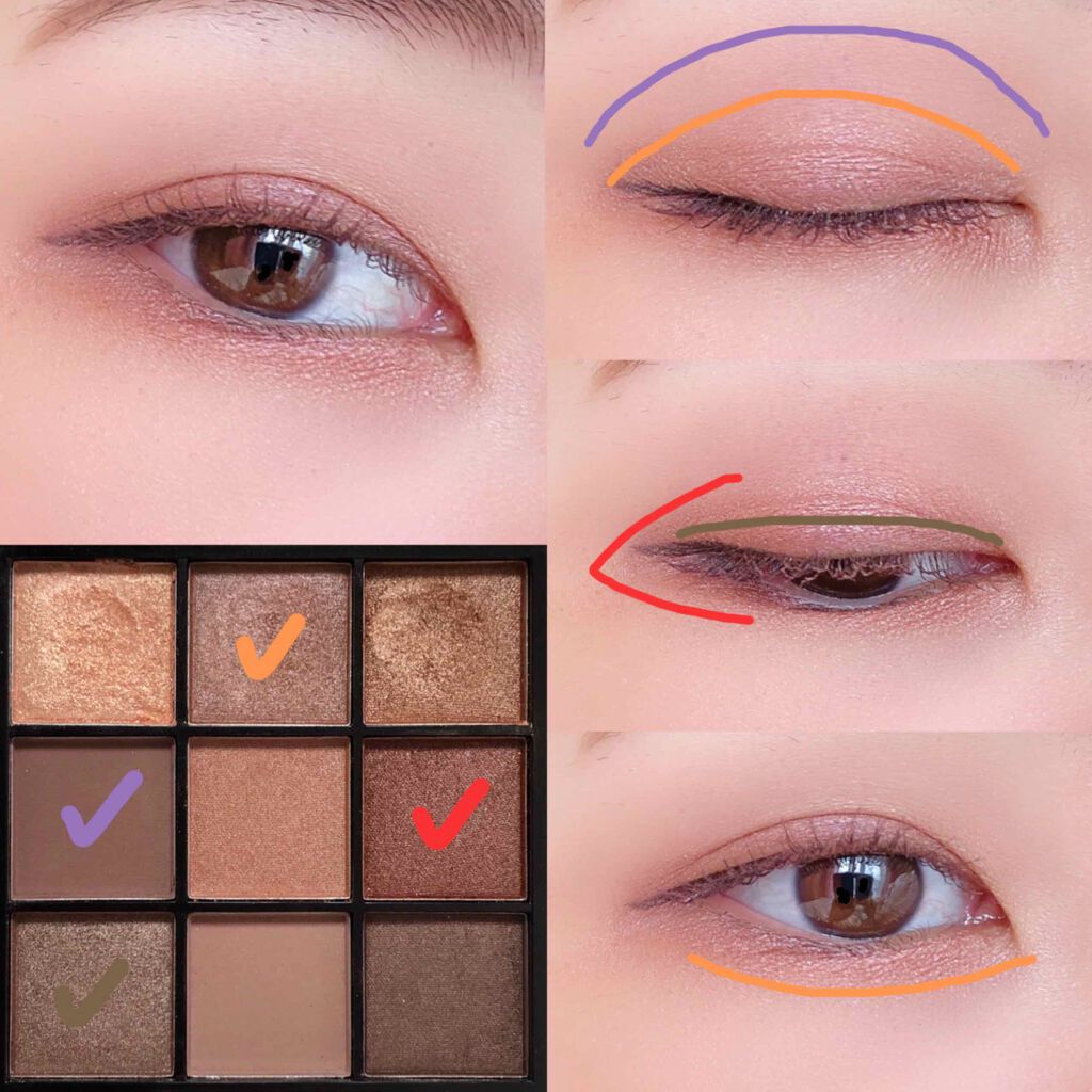 UR GLAM BLOOMING EYE COLOR PALETTE/U R GLAM/アイシャドウパレットを使ったクチコミ(3枚目)