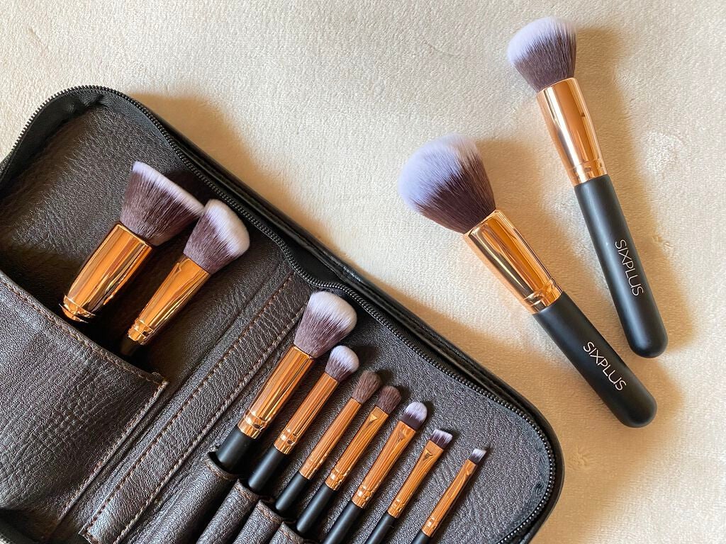 貴族のゴールド メイクブラシ11本セット 化粧ポーチ付き/SIXPLUS/メイクブラシを使ったクチコミ(1枚目)