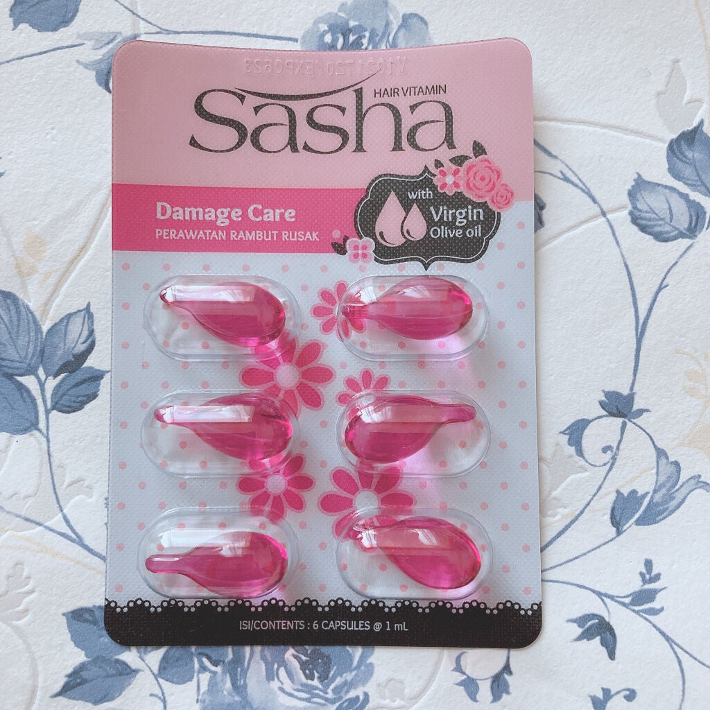 ヘアビタミン ピンク(ダメージケア)/Sasha/ヘアオイルを使ったクチコミ(1枚目)