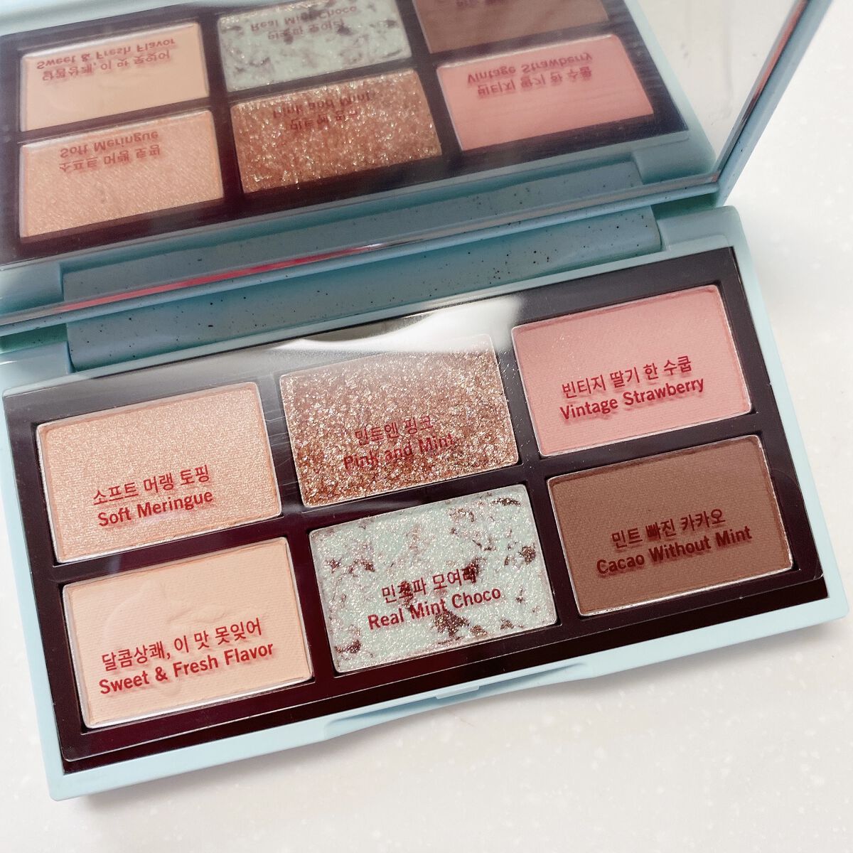 プレイカラーアイズミニ　チョコミント/ETUDE/アイシャドウパレットを使ったクチコミ（3枚目）