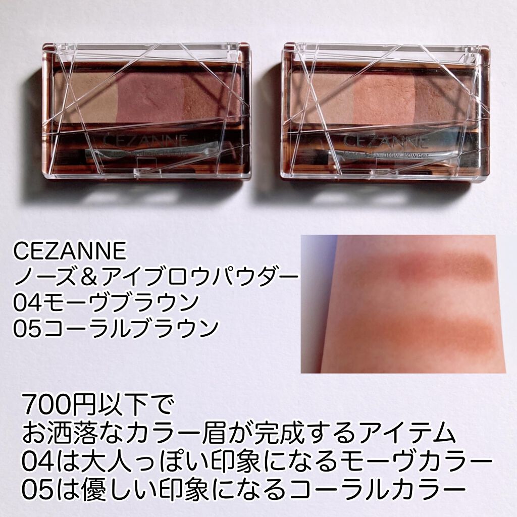 ノーズ＆アイブロウパウダー/CEZANNE/パウダーアイブロウを使ったクチコミ（2枚目）