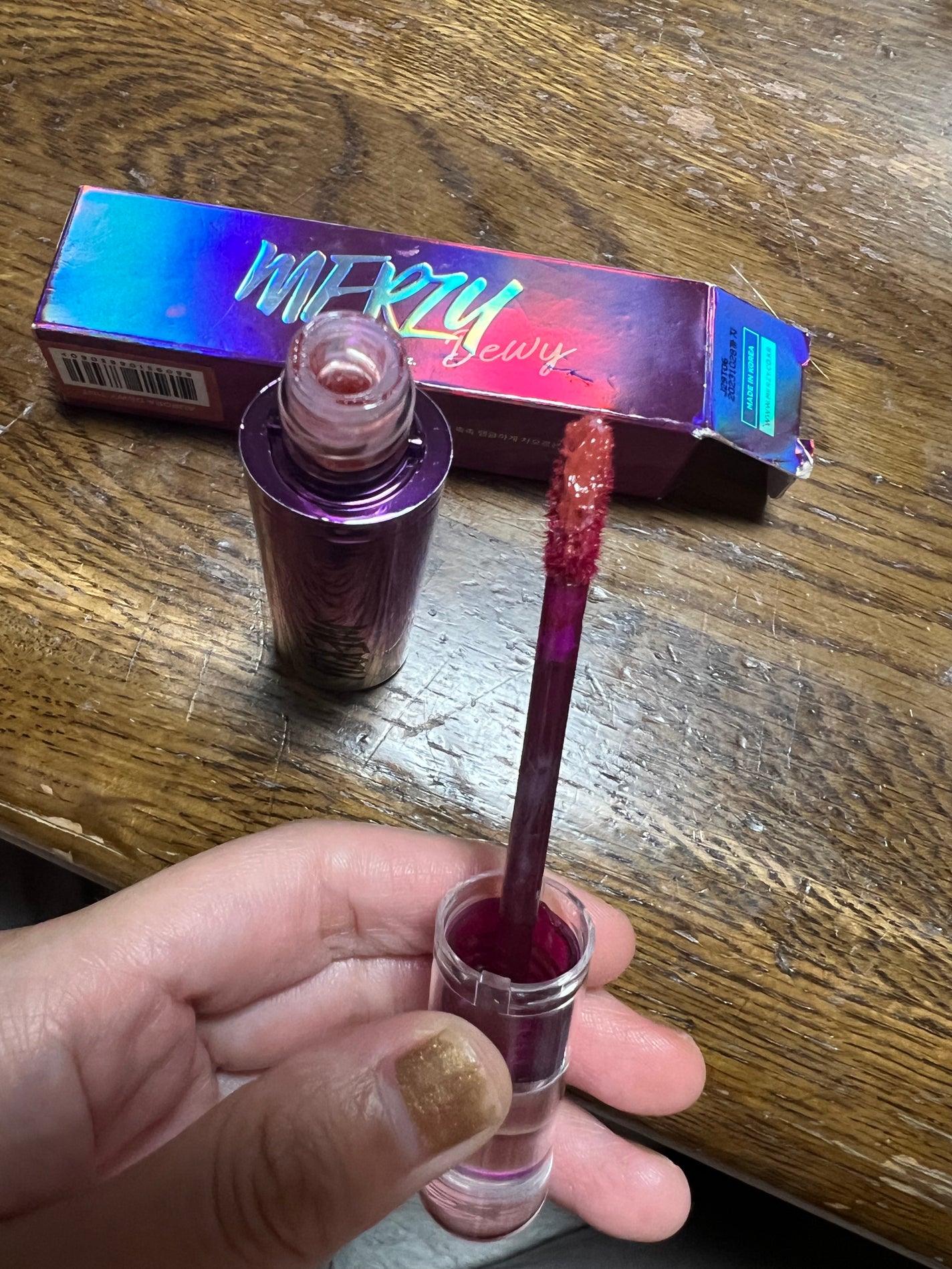 オーロラ デュイ ティント/MERZY/リップティントを使ったクチコミ(2枚目)