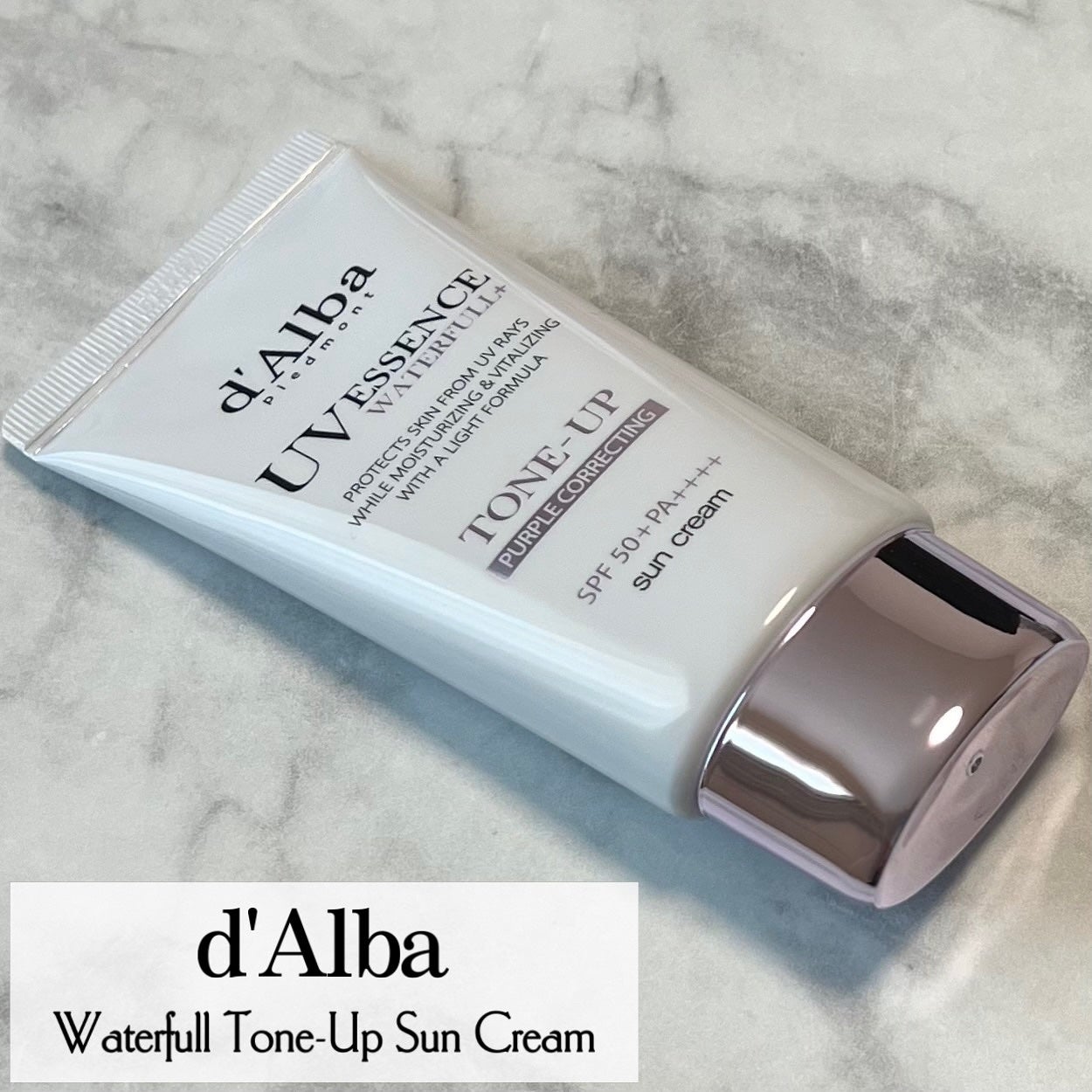 ダルバ ウォータフル トーンアップ サンクリーム(パープル)/ダルバ/日焼け止めクリームを使ったクチコミ(1枚目)