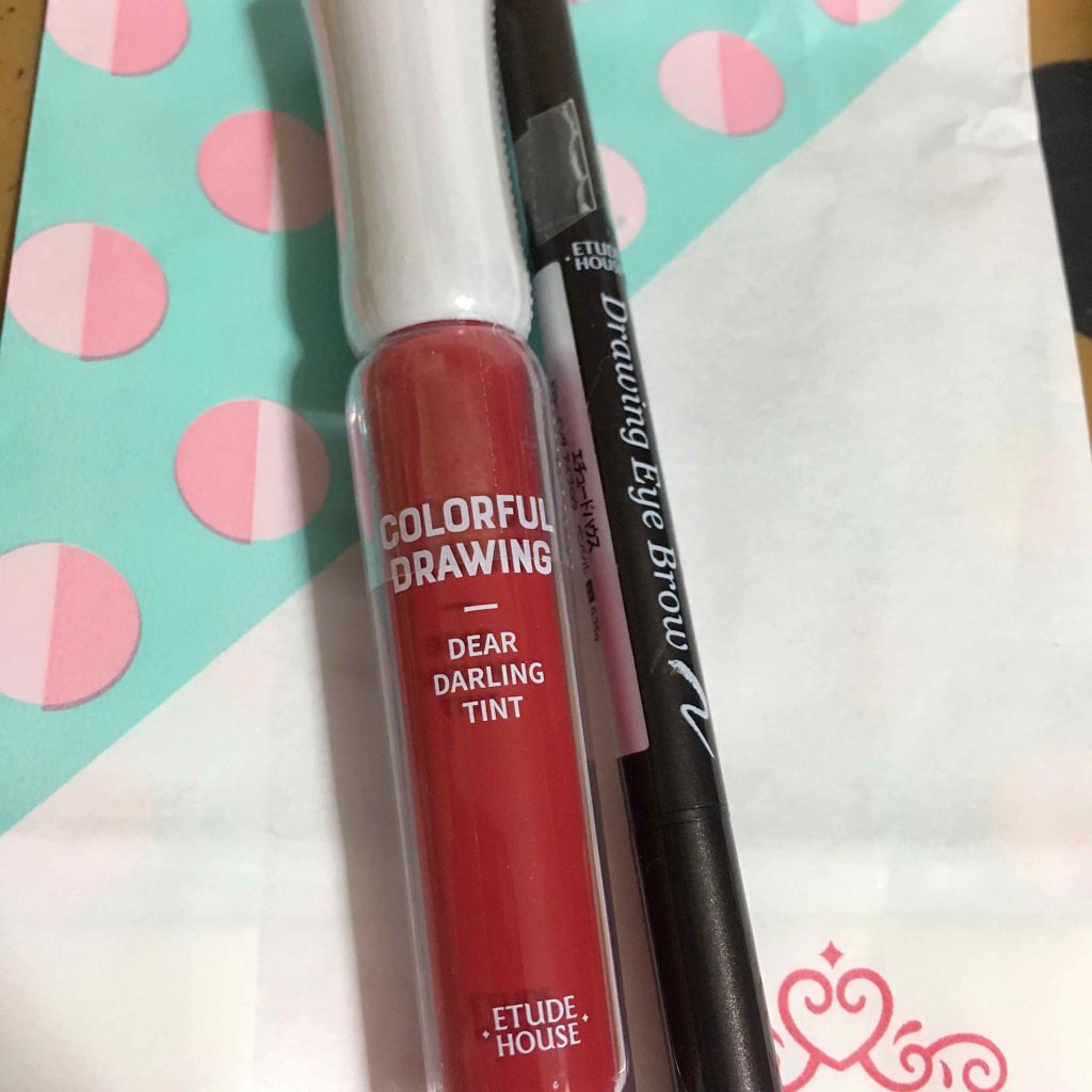 カラフルドローイング ディアダーリン ウォータージェルティント/ETUDE/リップグロスを使ったクチコミ（1枚目）
