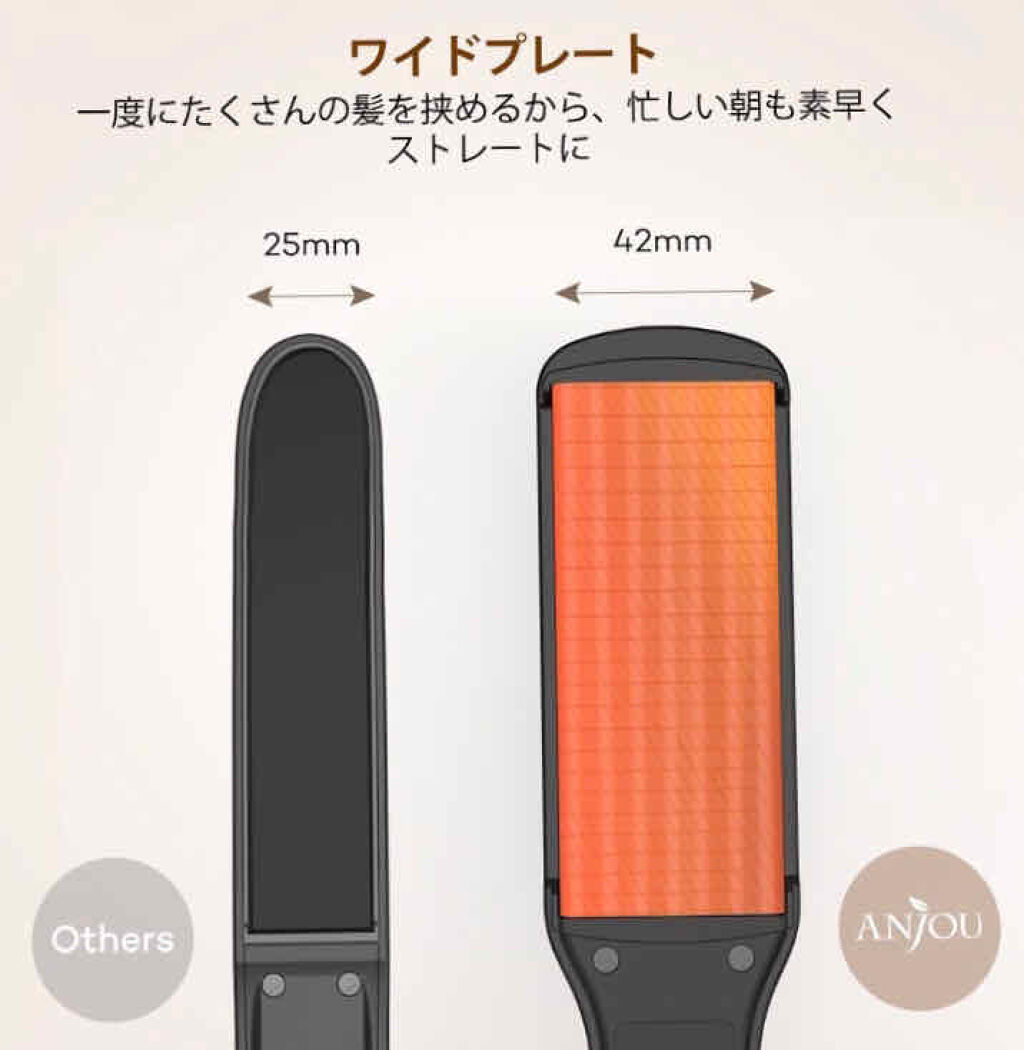 ストレートアイロン 42mm/Anjou/ストレートアイロンを使ったクチコミ（2枚目）
