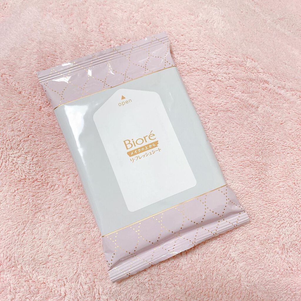 メイクの上からリフレッシュシート うるおいしっとりタイプ/ビオレ/フェイスシートを使ったクチコミ（3枚目）