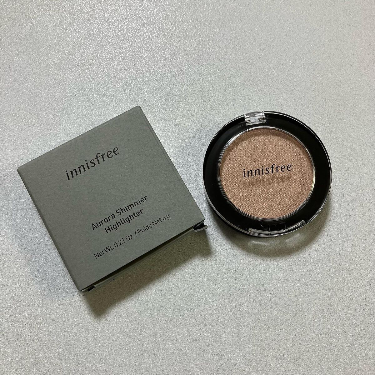 オーロラシマー ハイライター/innisfree/パウダーハイライトを使ったクチコミ（1枚目）