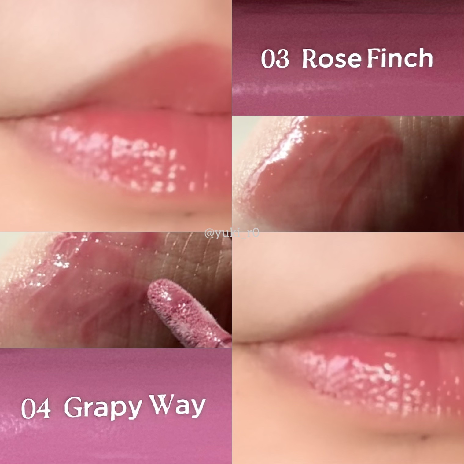 グラスティングカラーグロス/rom&nd/リップグロスを使ったクチコミ（3枚目）