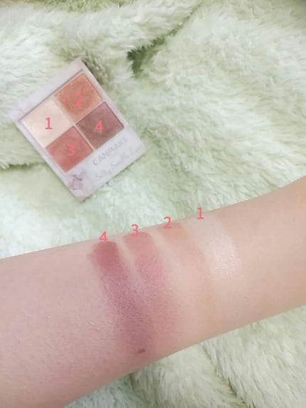 シルキースフレアイズ/キャンメイク/アイシャドウパレットを使ったクチコミ(4枚目)