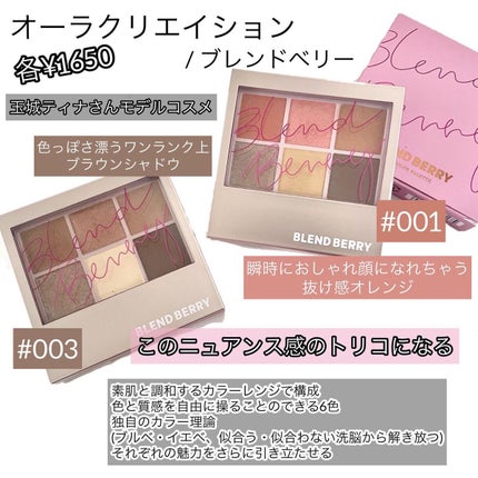 オーラクリエイション/BLEND BERRY/アイシャドウパレットを使ったクチコミ(2枚目)