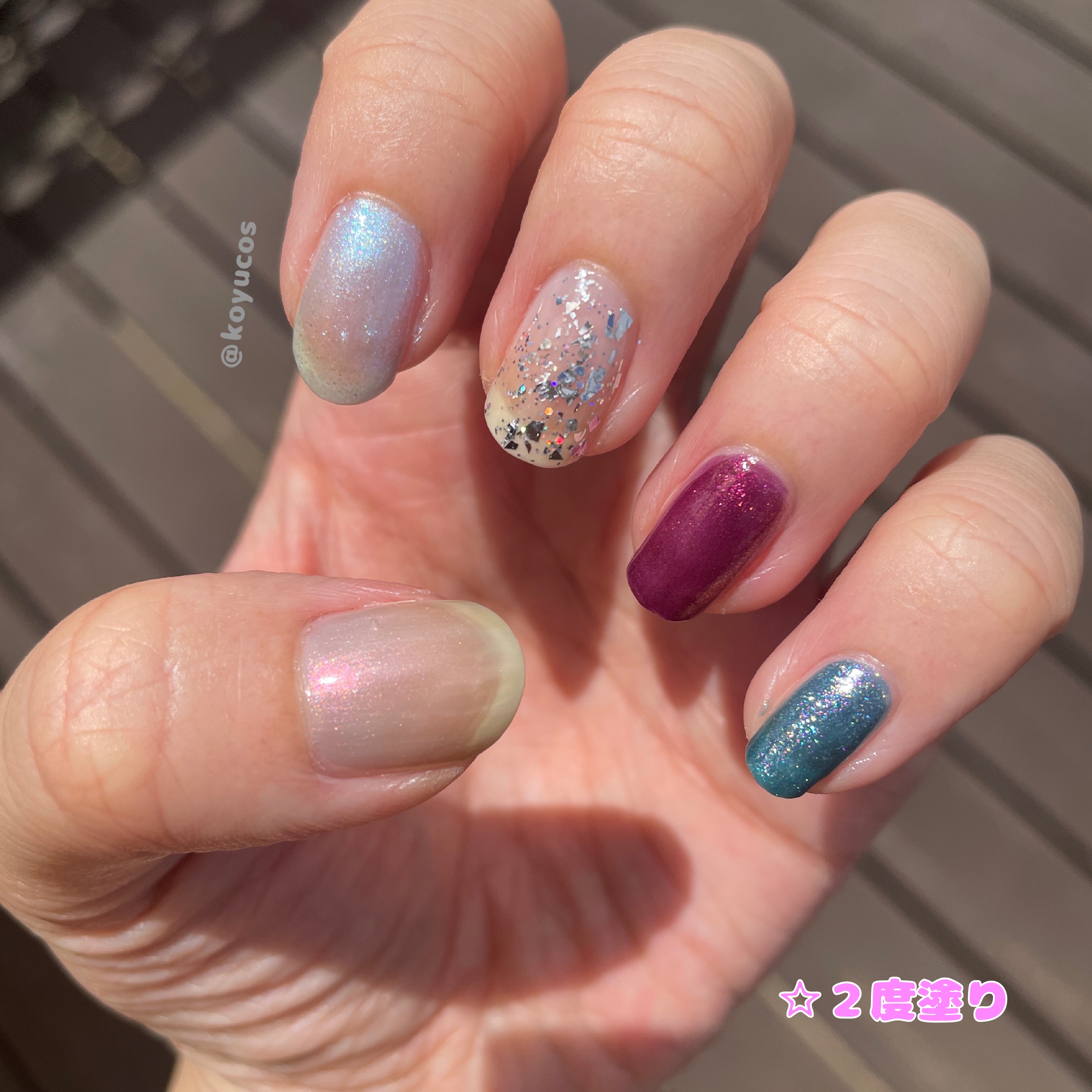 カラフルネイルズ/キャンメイク/マニキュアを使ったクチコミ（3枚目）