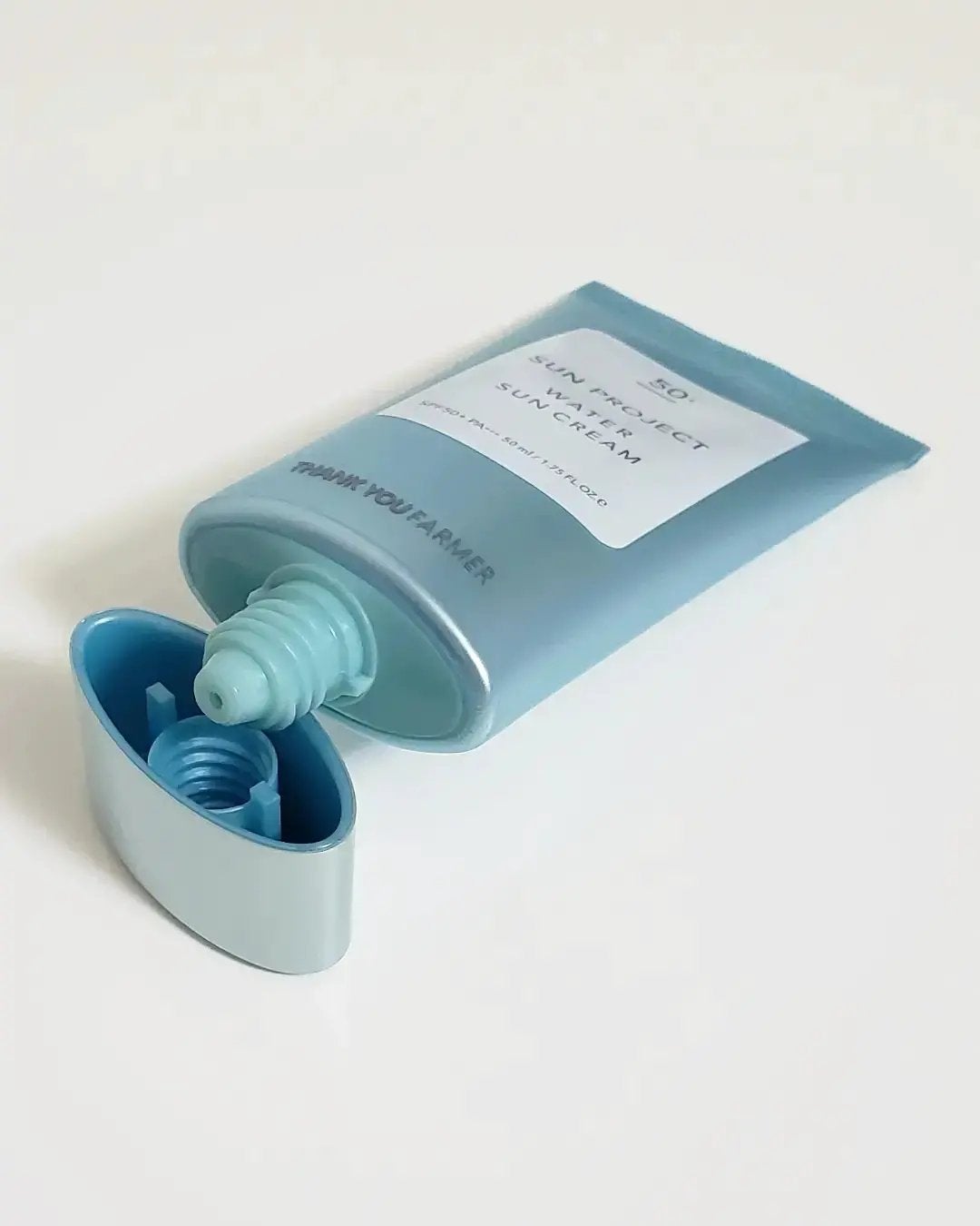 サンプロジェクト ウォーターサンクリーム SPF50+ PA+++/THANK YOU FARMER/日焼け止めクリームを使ったクチコミ(2枚目)