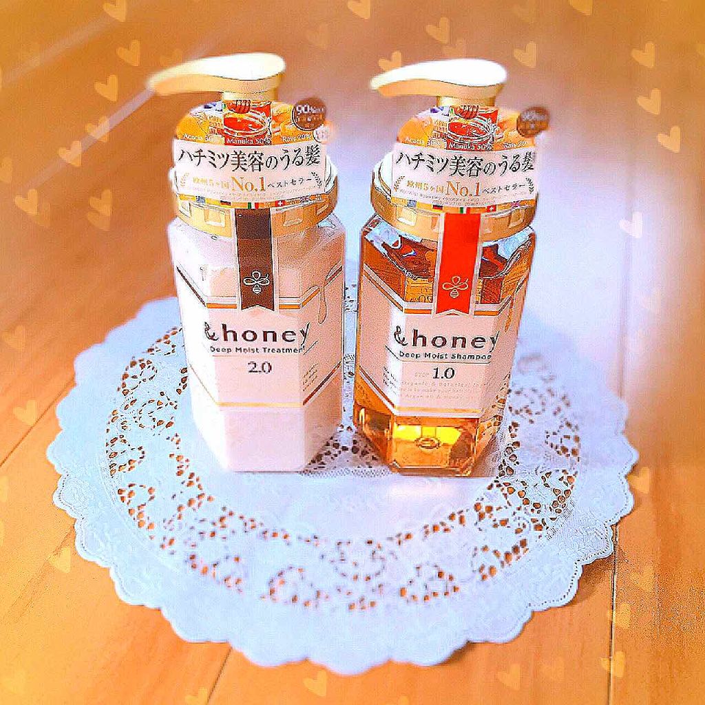 ディープモイスト シャンプー1.0／ヘアトリートメント2.0/&honey/市販シャンプーを使ったクチコミ（1枚目）