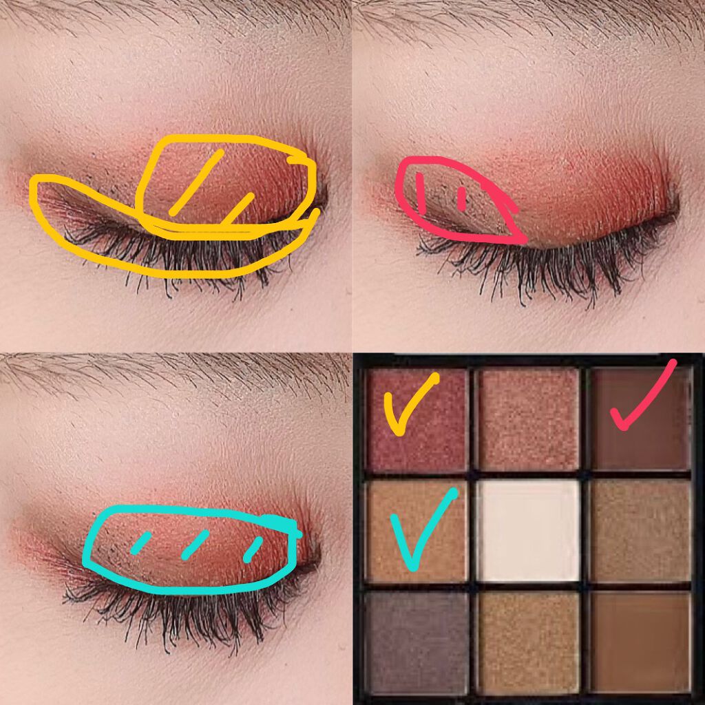UR GLAM BLOOMING EYE COLOR PALETTE/U R GLAM/アイシャドウパレットを使ったクチコミ(2枚目)