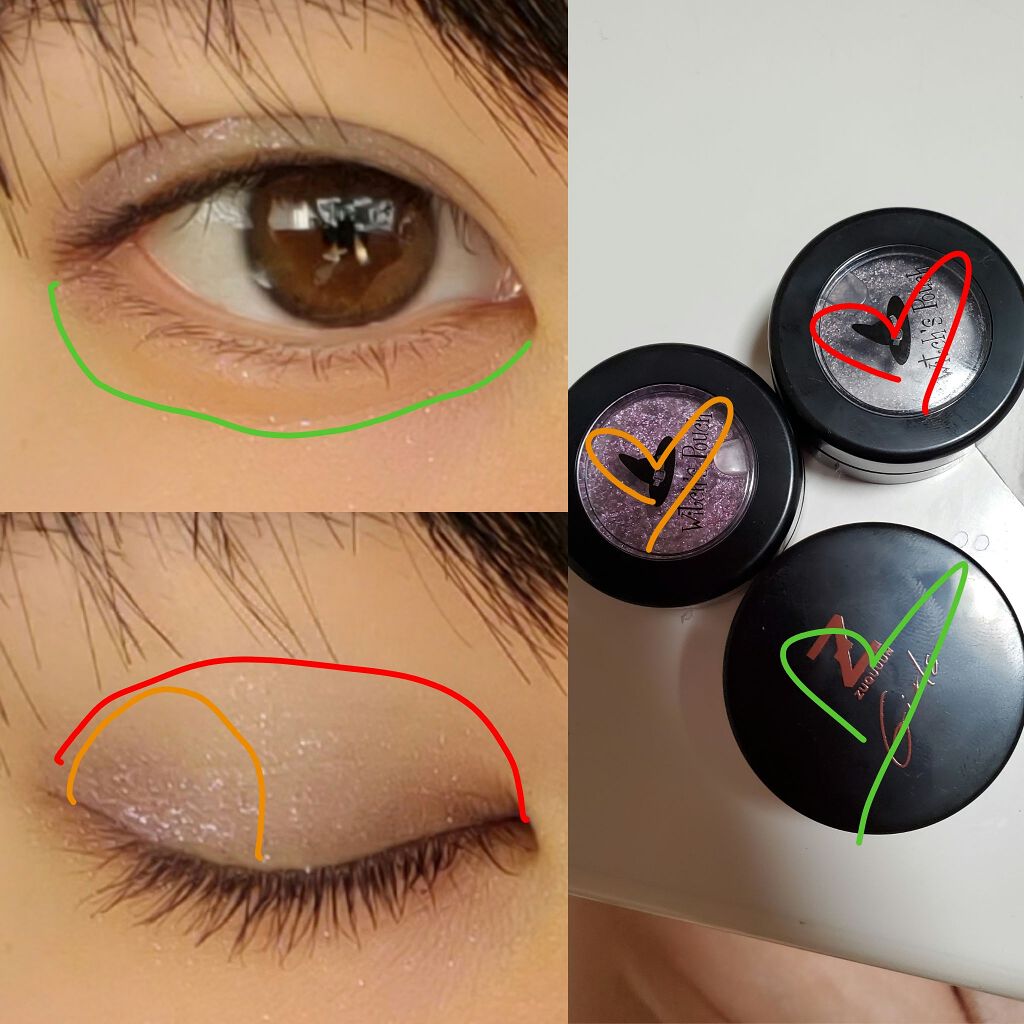 ムースアイシャドウ/ZUQUUUN GIRLS/ジェル・クリームアイシャドウを使ったクチコミ（2枚目）