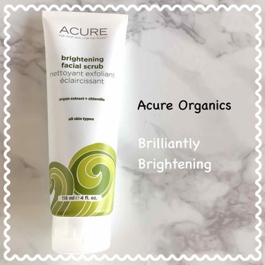 
🔸Acure Organics🔸
🔹ブリリアントリーブライトニング🔹
 118ml/¥900前後（2018.03.29現在）


海藻とフレンチグリーンクレイが入ったフェイススクラブです、私はアイハー