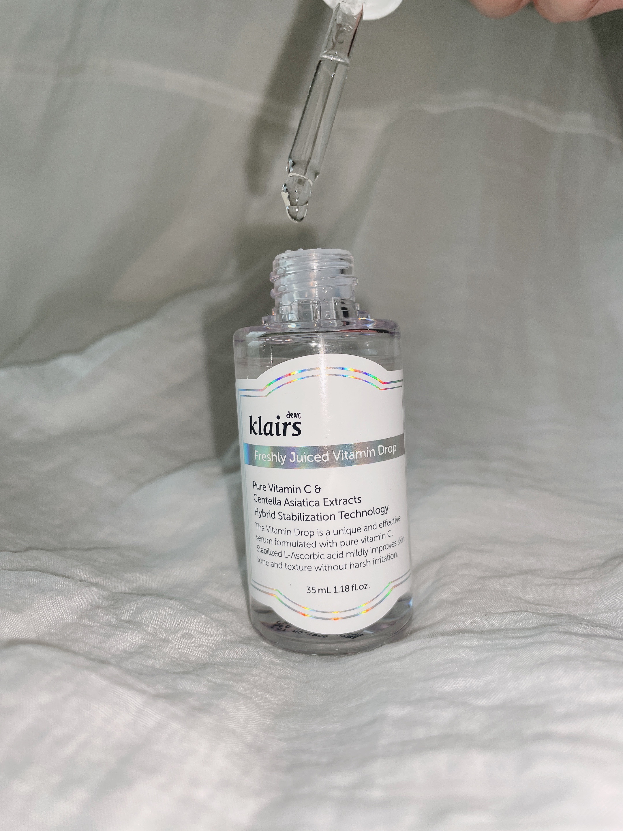 フレッシュリージュースドビタミンドロップ(35ml)/Klairs/美容液を使ったクチコミ（2枚目）