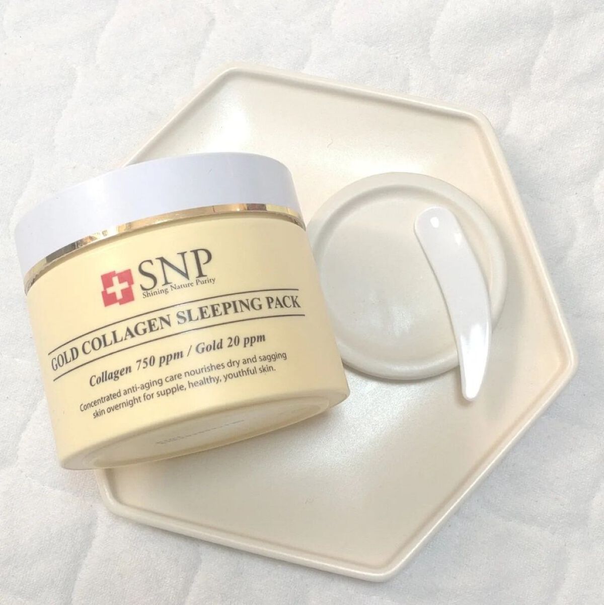 SNP ゴールド コラーゲン スリーピング パック/SNP/シートマスク・パックを使ったクチコミ（1枚目）
