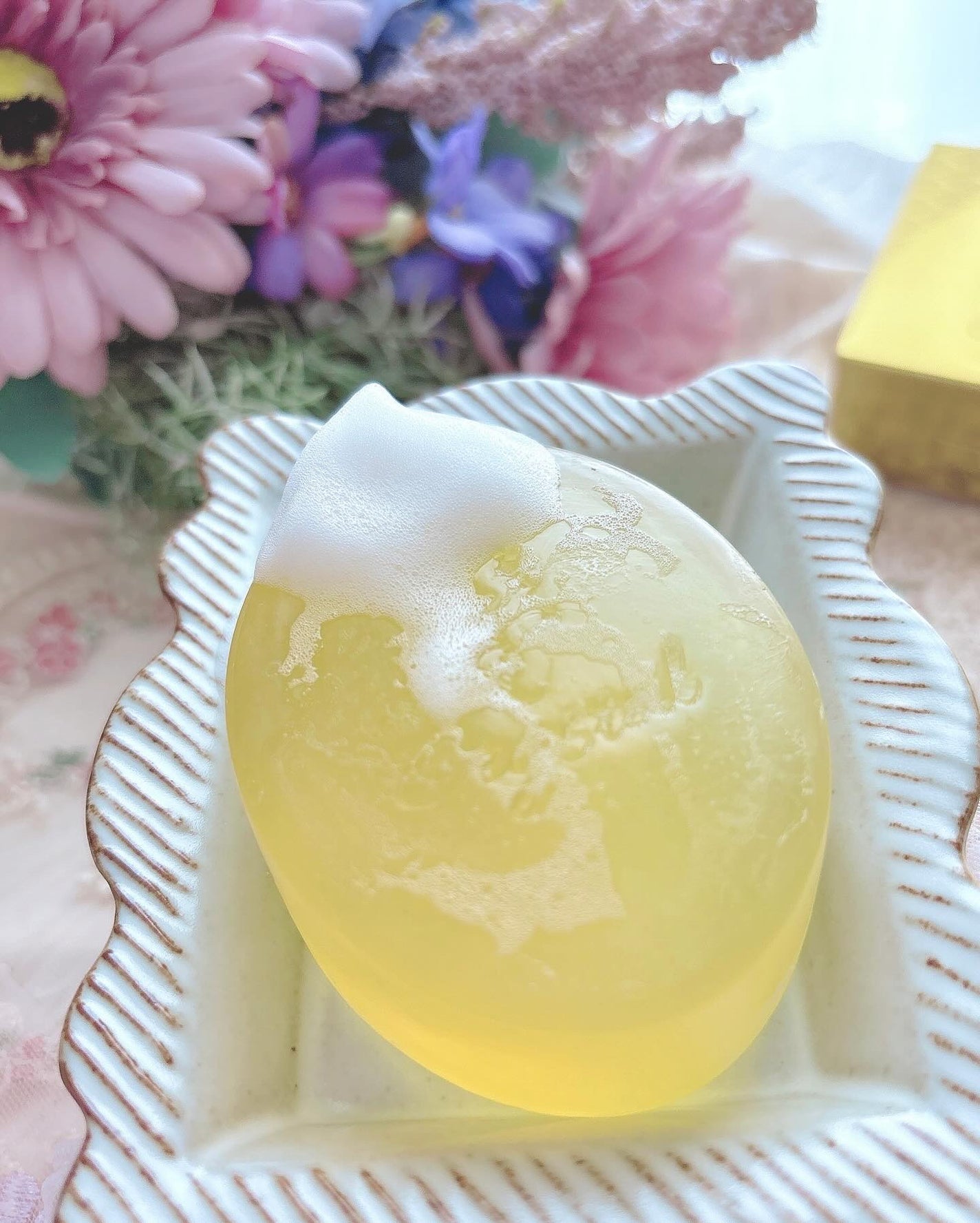 レモンの生せっけん固形タイプ/美香柑/洗顔石鹸を使ったクチコミ(2枚目)