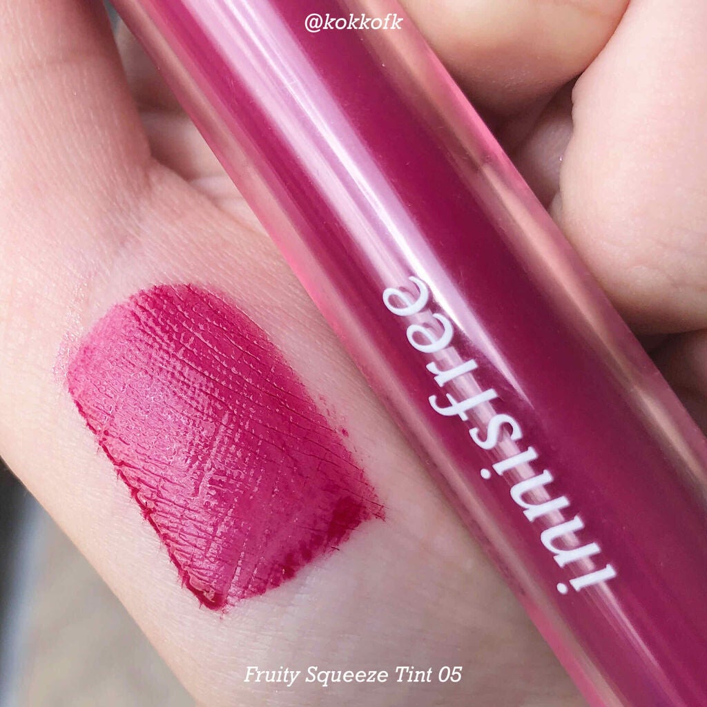 フルーティー スクイーズ ティント/innisfree/リップティントを使ったクチコミ(2枚目)