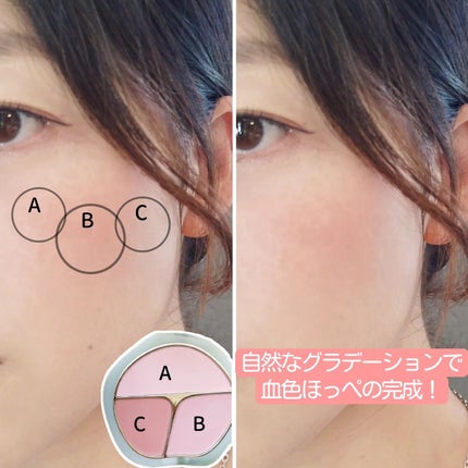 TIMAGE 3色チークパレット/TIMAGE/パウダーチークを使ったクチコミ(7枚目)