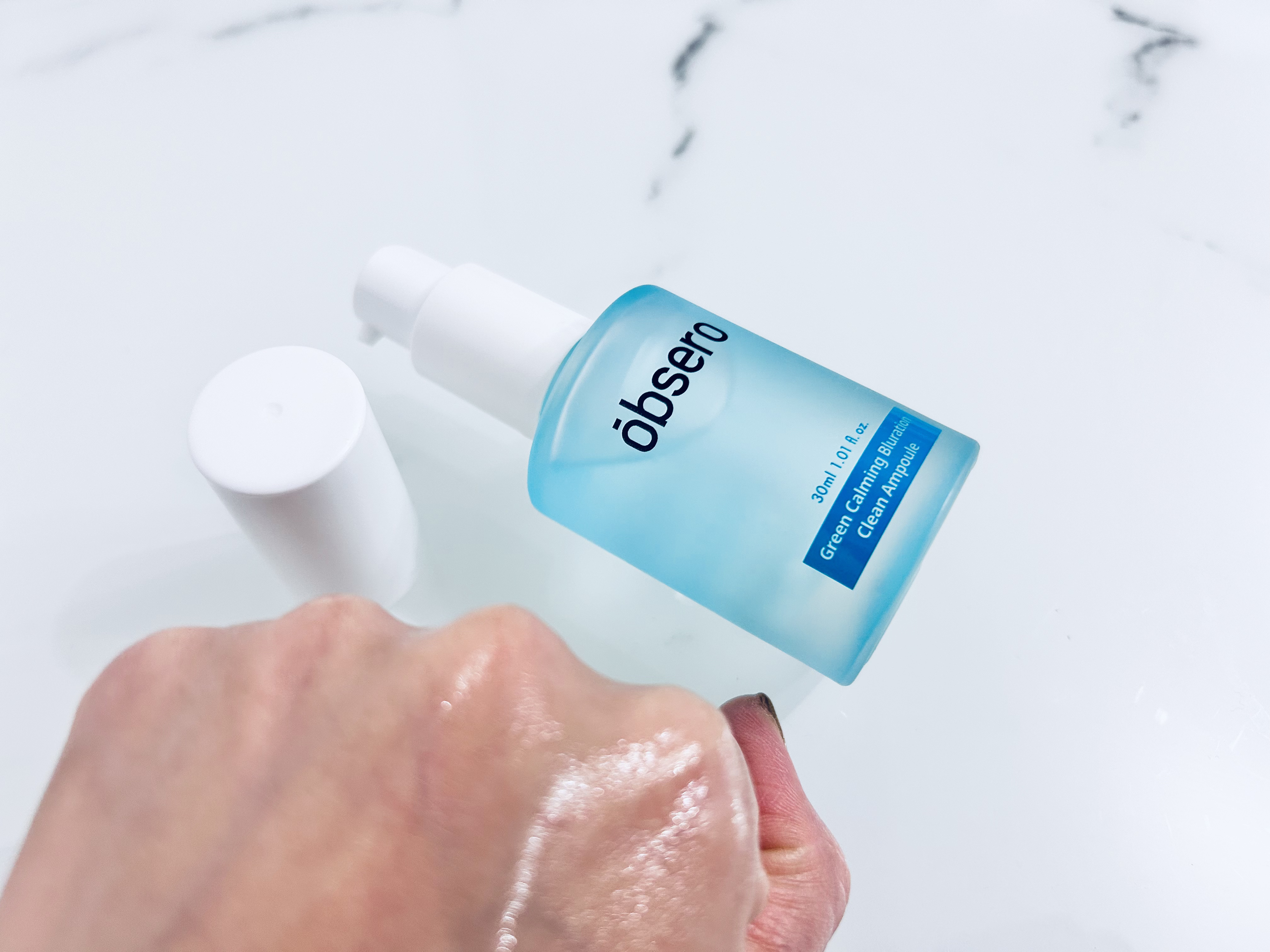 グリーンカーミングブルーレーションクリーンアンプル/obsero/美容液を使ったクチコミ（3枚目）