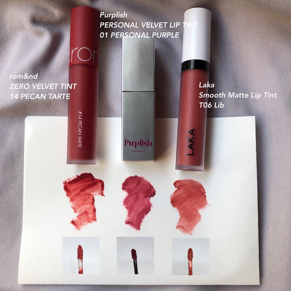 ゼロベルベットティント/rom&nd/リップティントを使ったクチコミ(4枚目)