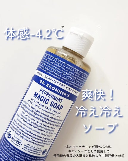 マジックソープ ペパーミント/ドクターブロナー/ボディソープを使ったクチコミ(1枚目)