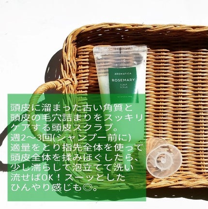 ローズマリー スカルプ スクラブ/AROMATICA/ヘッドスクラブを使ったクチコミ(2枚目)