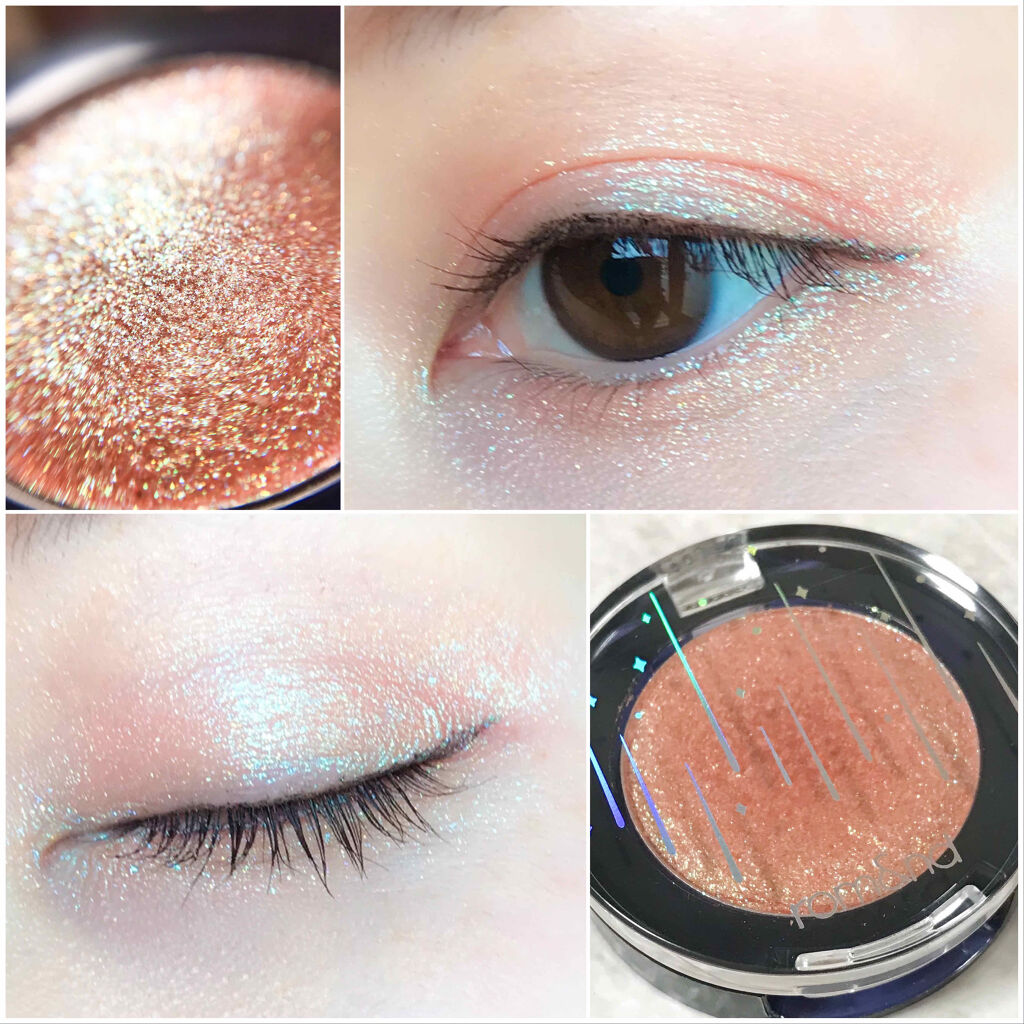 グリッター シャドウ カラー 03 コーラルサートン(CORAL SATURN)/rom&nd/グリッターを使ったクチコミ（2枚目）