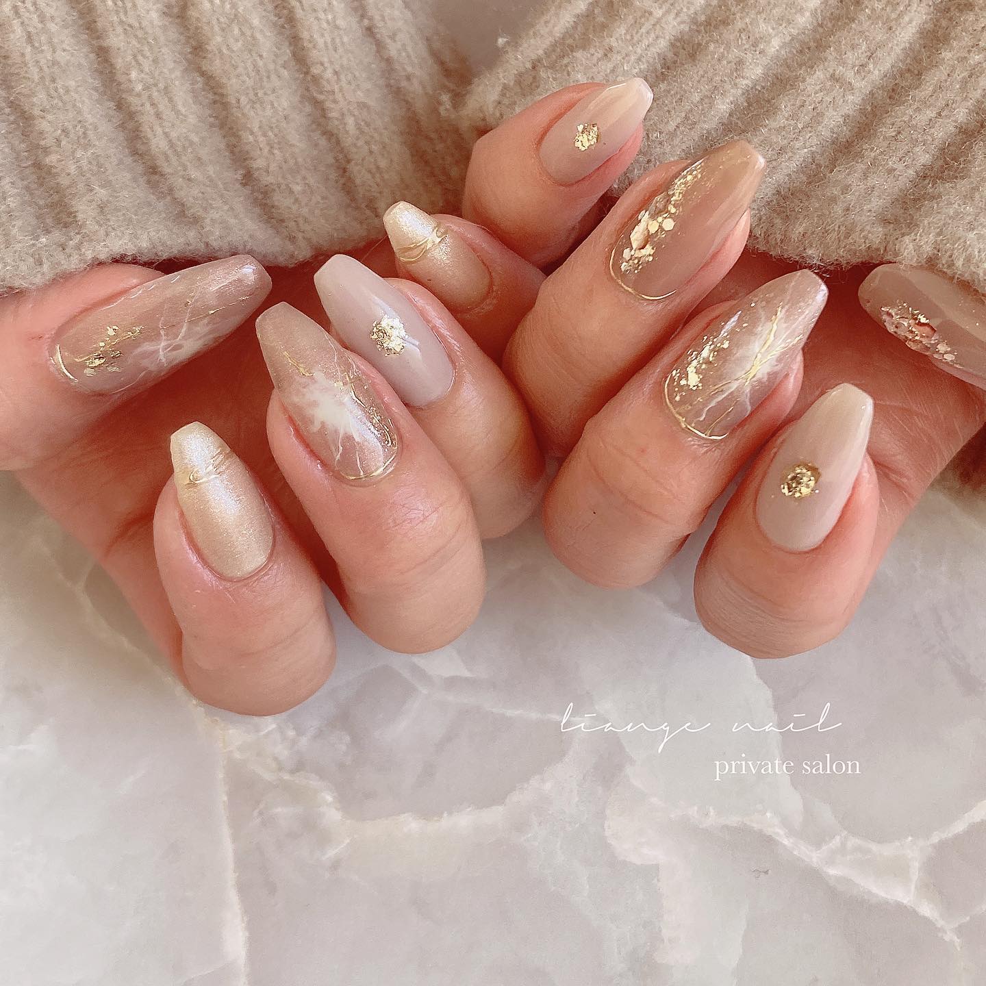 #リアンジェネイル,#柏ネイル,#ネイル,#ニュアンスネイル,#大人ニュアンスネイル,#ミラーネイル,#天然石ネイル,#グリッターネイルのネイルデザイン