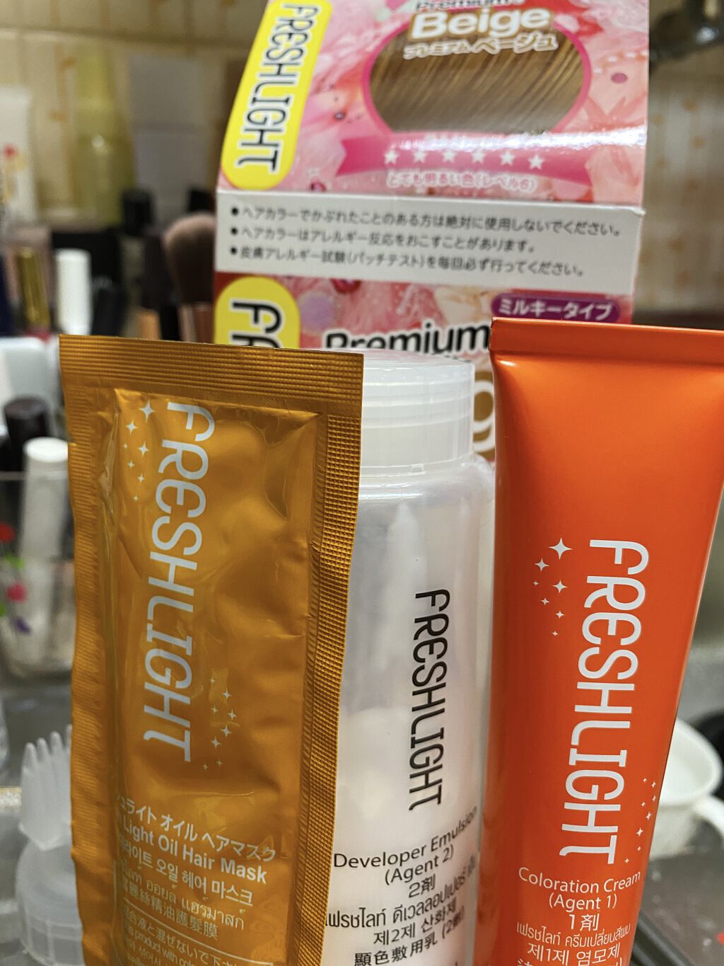 ミルキーヘアカラー パッションブロンド/フレッシュライト/ヘアカラーを使ったクチコミ（1枚目）