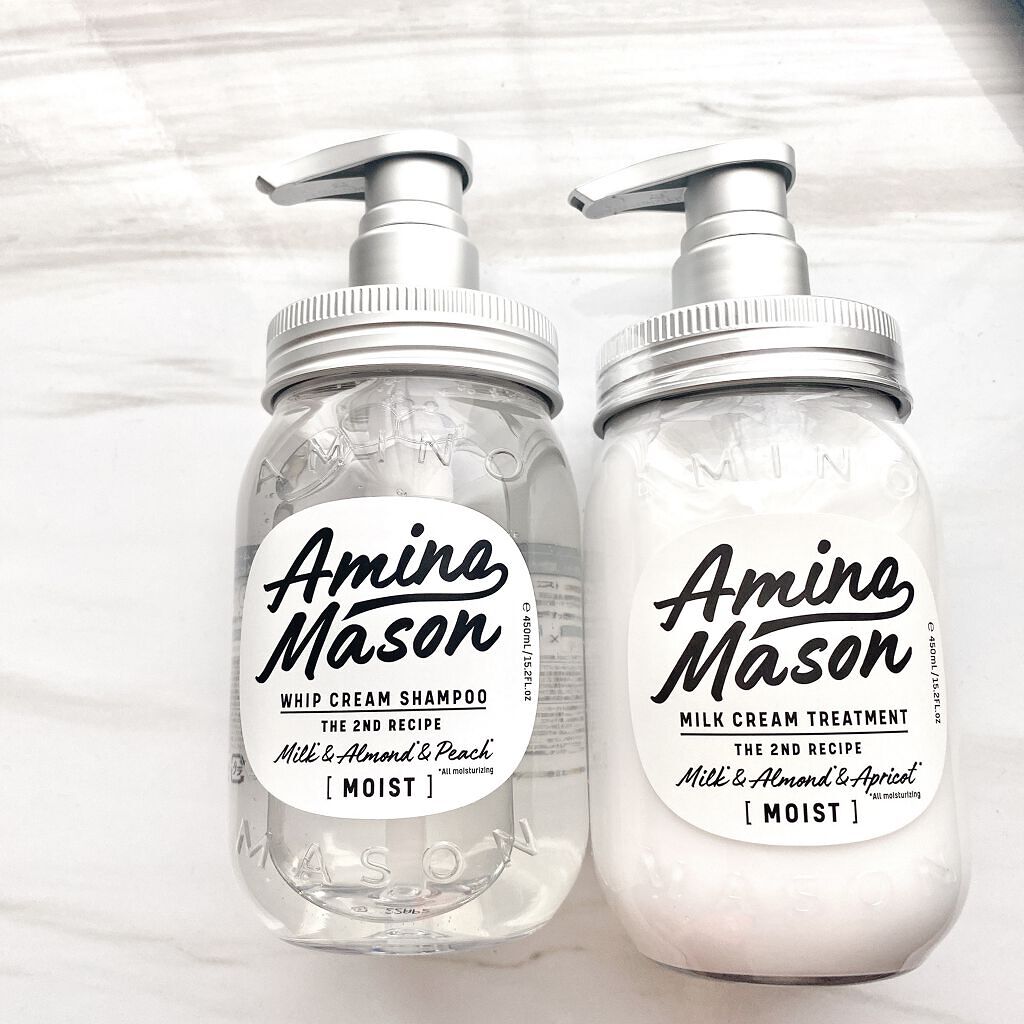 アミノメイソン ディープモイスト ホイップクリーム シャンプー/ミルククリーム ヘアトリートメント シャンプー詰替用 400ml/アミノメイソン/市販シャンプーを使ったクチコミ（2枚目）