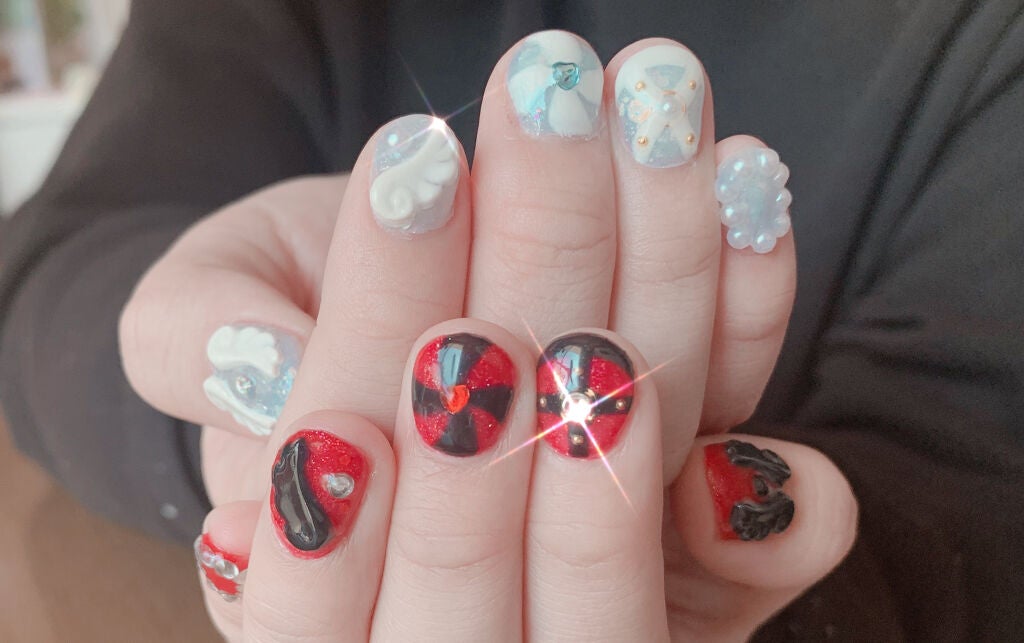 ジェルネイル(ライト対応)/セリア/ジェルネイルを使ったクチコミ(3枚目)