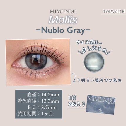 Mollis 1month/mimundo/1ヶ月(1MONTH)カラコンを使ったクチコミ(6枚目)
