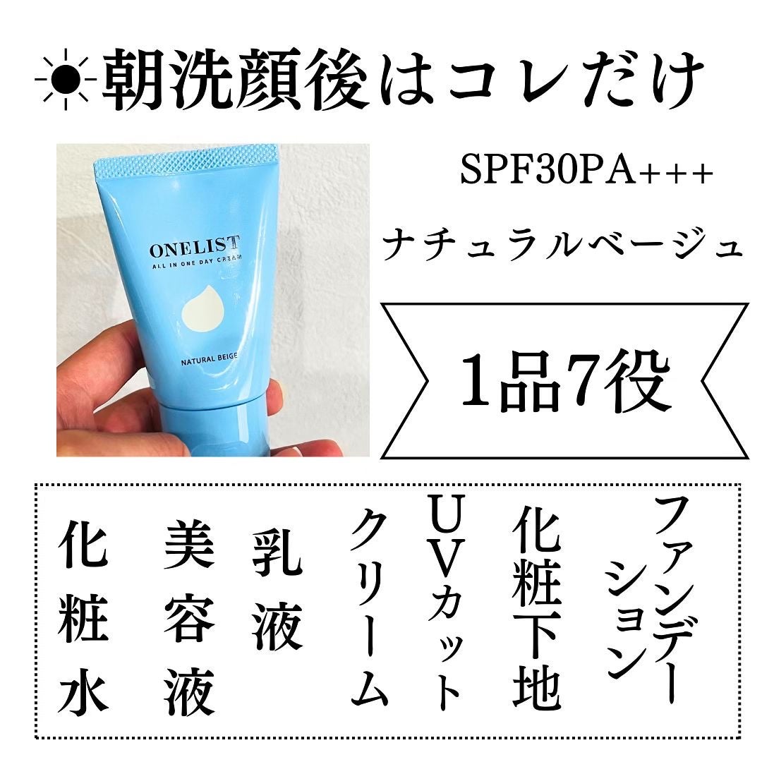 ワンリスト オールインワン デイクリーム/ナリスアップ/オールインワン化粧品を使ったクチコミ(2枚目)