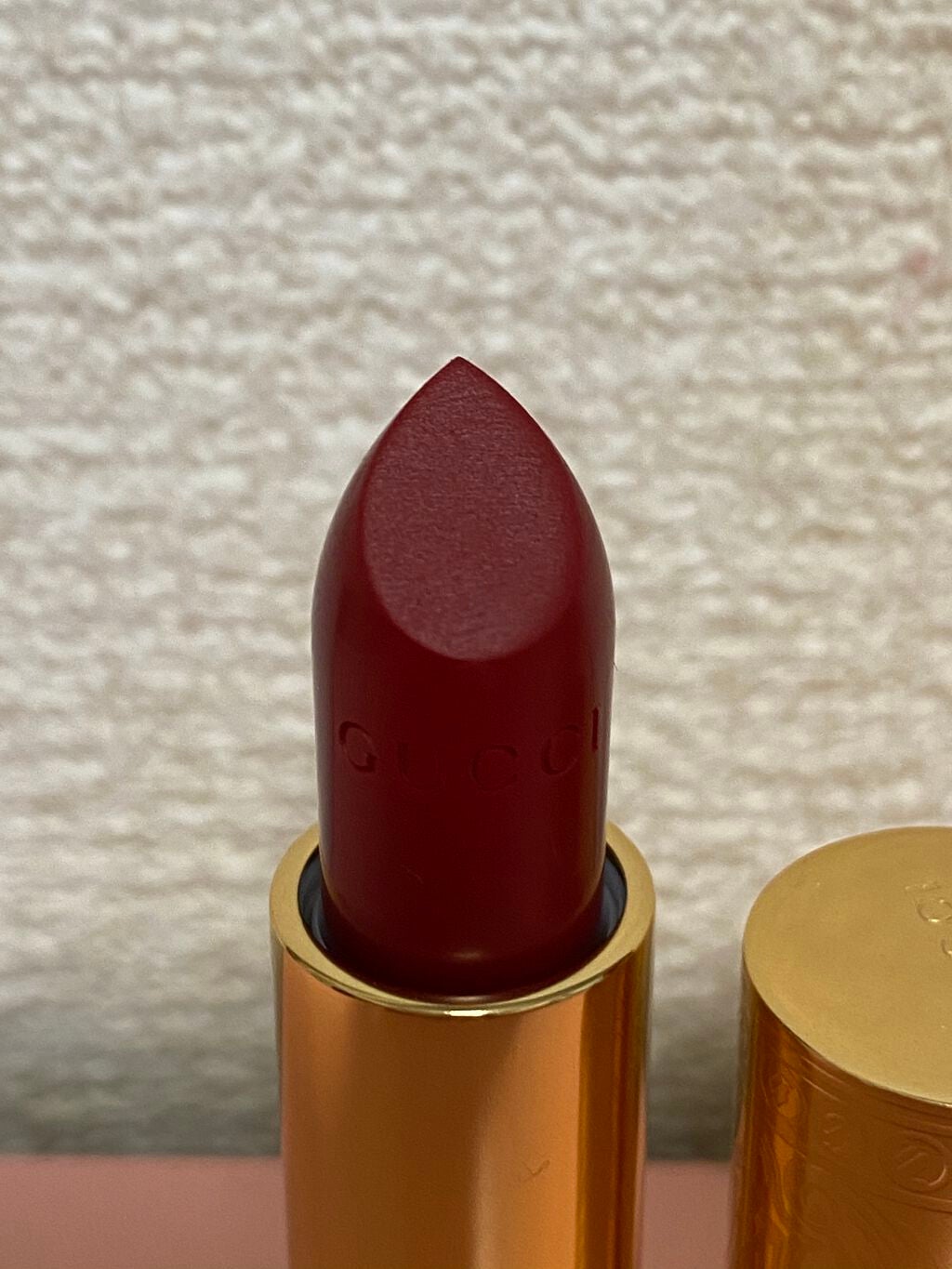 グッチ ルージュ ア レーヴル サタン/GUCCI beauty/口紅を使ったクチコミ(4枚目)