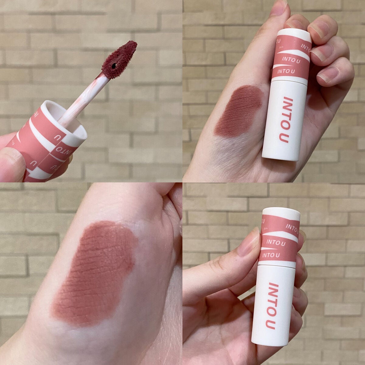 スーパーマットリップ&チークマッド/INTO U/口紅を使ったクチコミ(6枚目)