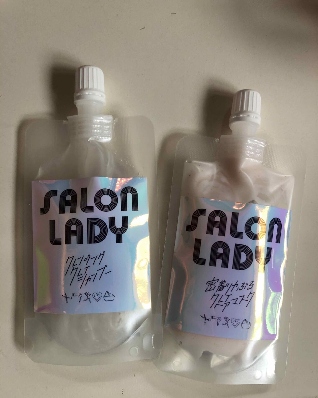 サロンレディ 密着ツヤぷるクレイヘアマスク トライアル(40g)/SALON LADY/ヘアマスク・ヘアパックを使ったクチコミ（1枚目）
