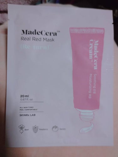 SKINRx LAB マデセラリアルレッドマスクのクチコミ「SKINRxLAB

 MadeCera Real Red Mask 

敏感肌を鎮静させるし.....」（1枚目）