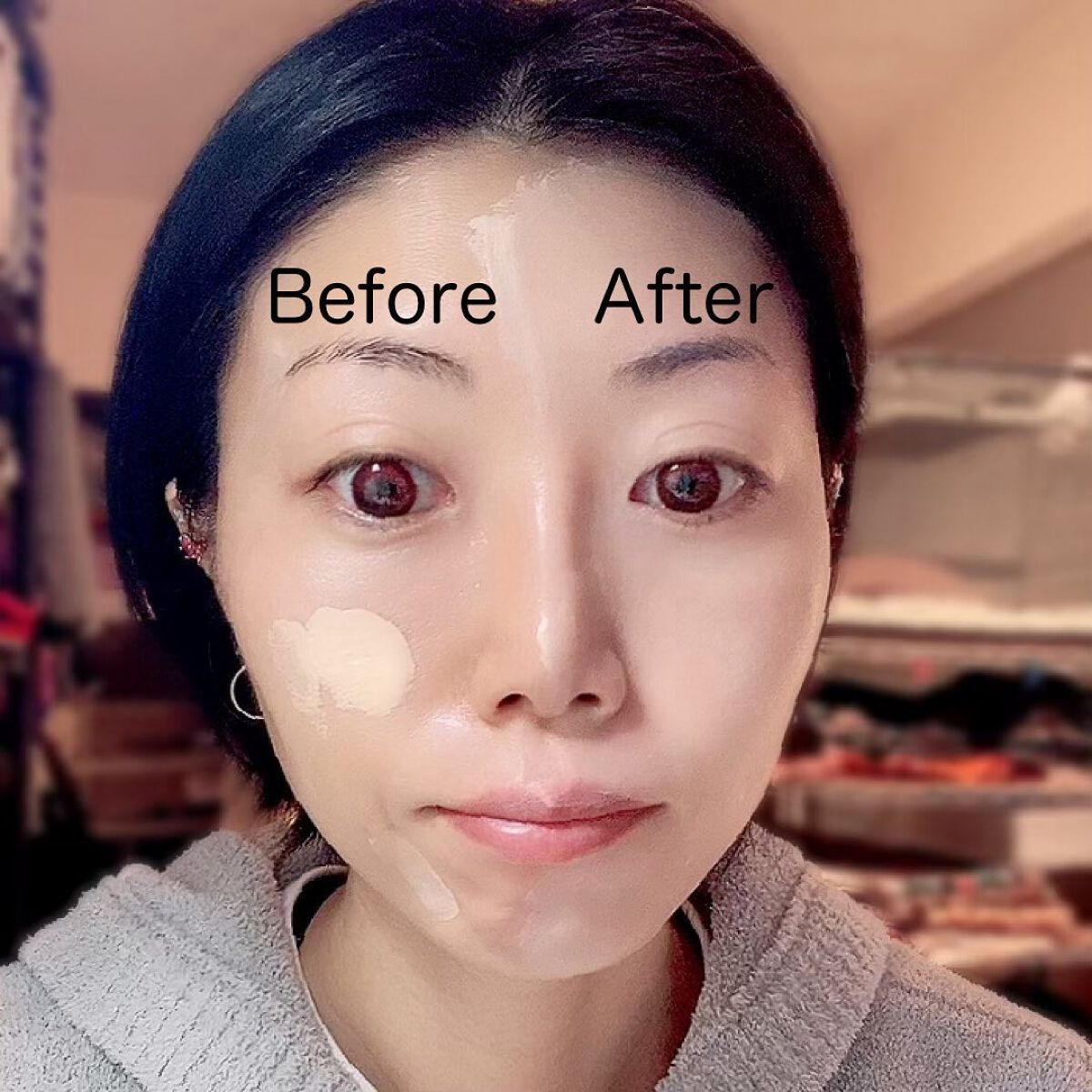 3番 ノーファンデ陶器肌トーンアップクリーム/numbuzin/化粧下地を使ったクチコミ(5枚目)