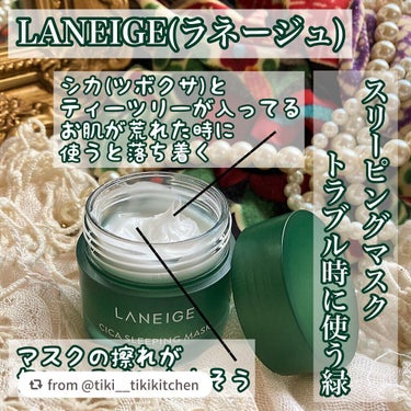 シカスリーピングマスク/LANEIGE/フェイスクリームを使ったクチコミ（1枚目）