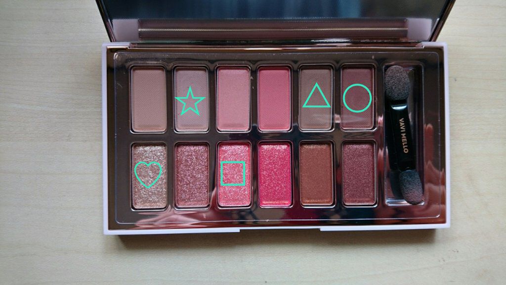 バレンタインボックス3ローズモーメント/VAVI MELLO/アイシャドウパレットを使ったクチコミ（2枚目）