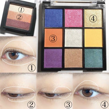 UR GLAM　BLOOMING EYE COLOR PALETTE/U R GLAM/アイシャドウパレットを使ったクチコミ（2枚目）