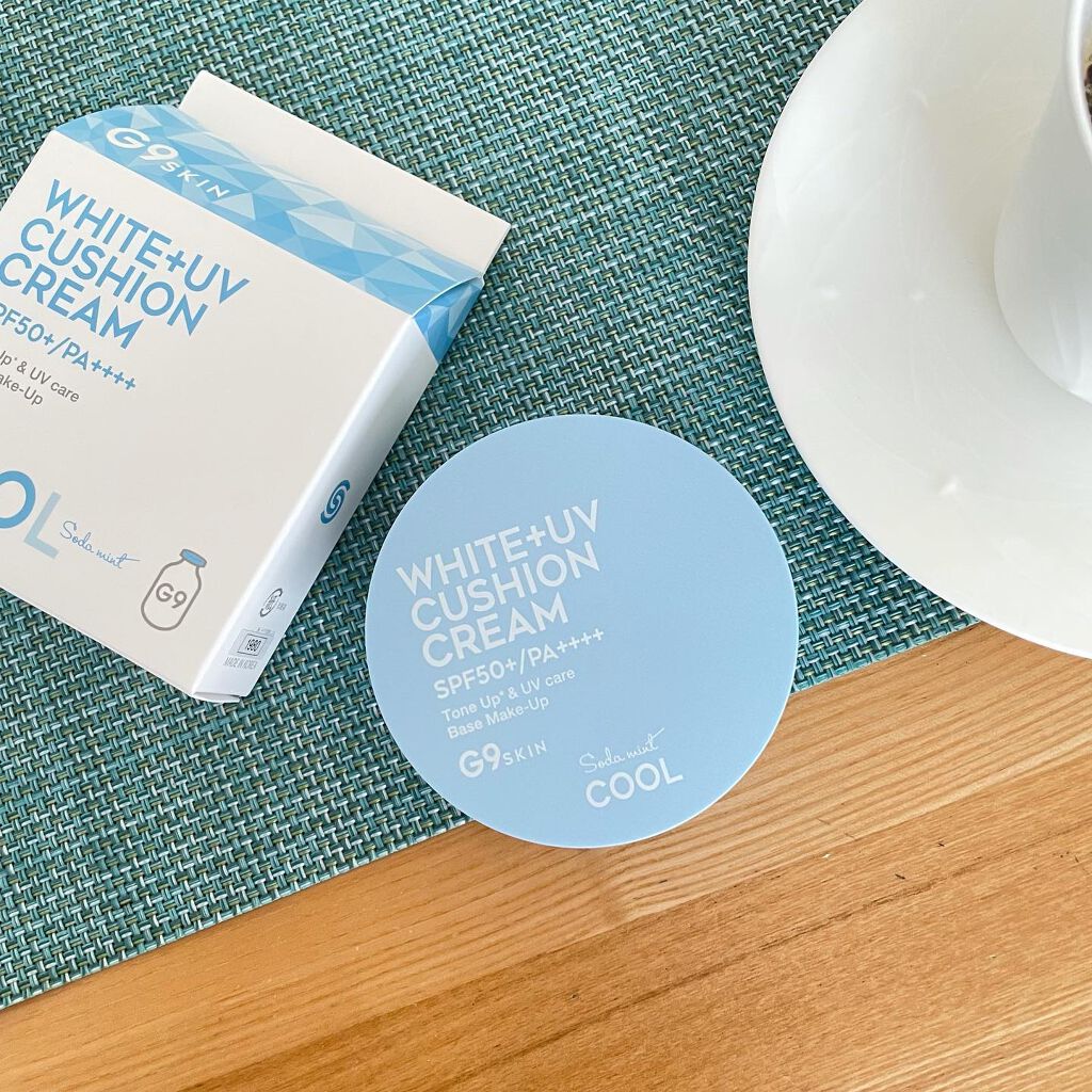 WHITE +UV CUSHION CREAM #COOL/G9SKIN/日焼け止めクリームを使ったクチコミ（1枚目）
