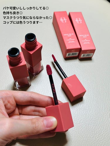 デューイ ブラー ティント 02 CORAL DUSTY/CLIO/口紅を使ったクチコミ（2枚目）