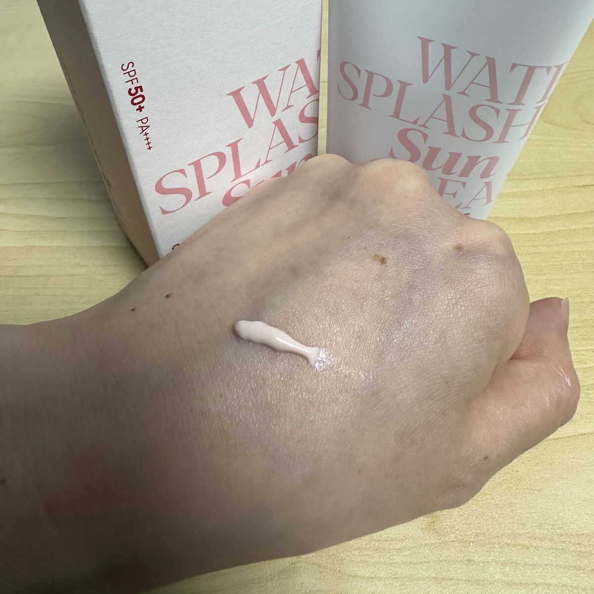 ウォータースプラッシュサンクリーム セラミド/espoir/日焼け止めクリームを使ったクチコミ（3枚目）