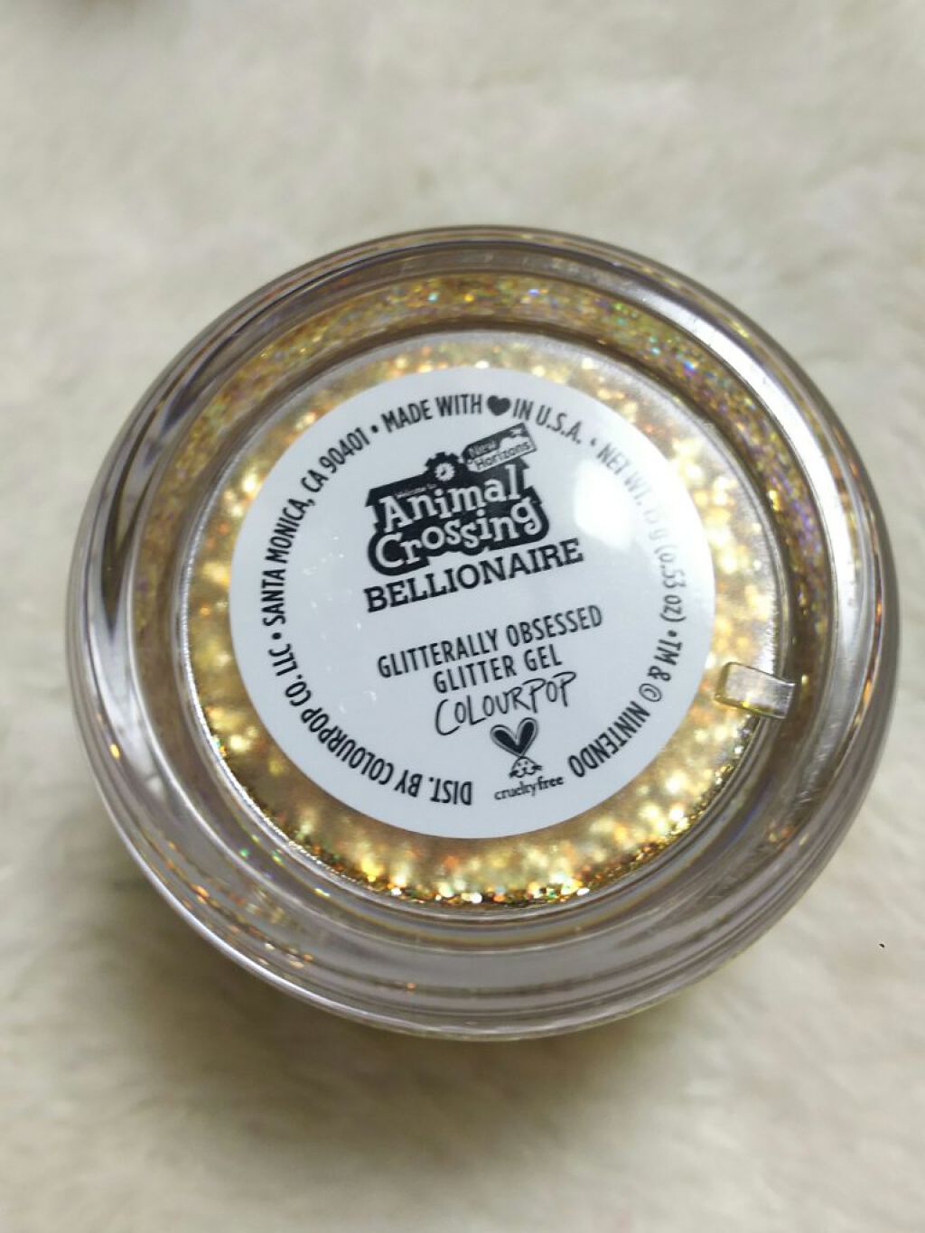 グリッタージェルベリオネア/ColourPop/グリッターを使ったクチコミ(4枚目)